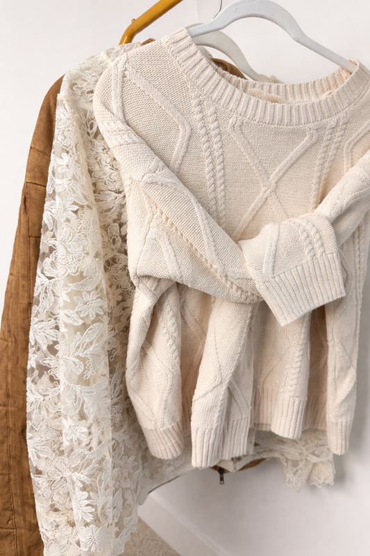 Cream Cable Knit